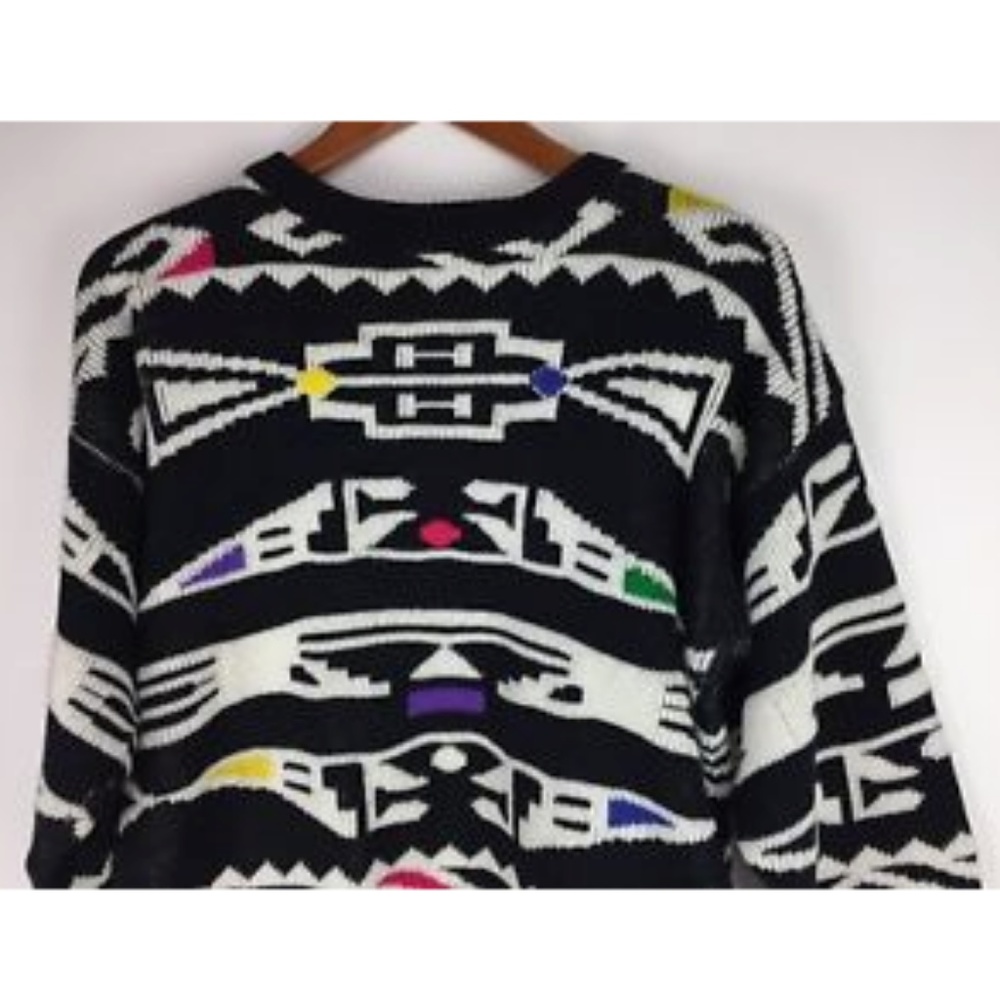 Sterling Harris VTG 80's Geo Sweater Sz M